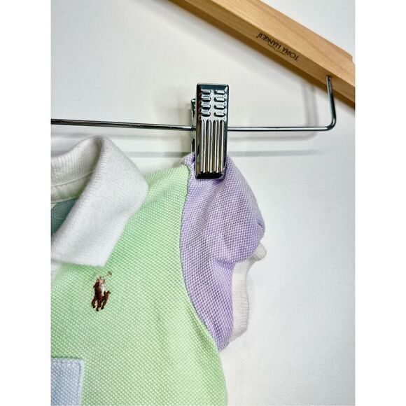 Ralph Lauren Baby Dress 3 Months Patchwork Multicolor  Collared Pastel - Picture 7 of 8